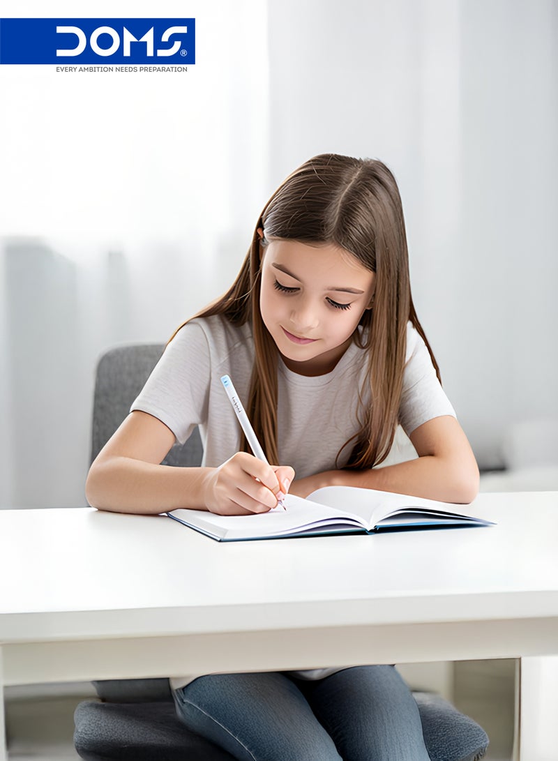 DOMS INXGLO Ball Point Pen 0.7 mm Black Ink Smooth Writing Pack of 10 - Image 2